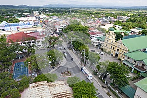 Alaminos, Pangasinan, Philippines - View of the downtown area. The city hall in the left side of the photo