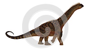 Alamosaurus dinosaur walking peacefully - 3D render