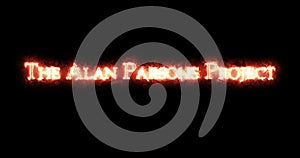 The Alan Parsons Project written with fire. Loop