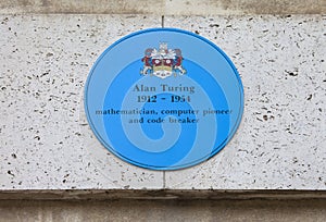 Alan Turing Plaque in Cambridge photo