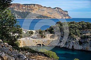 ?alanques near Cassis. Mediterranean sea. Provence tourism.