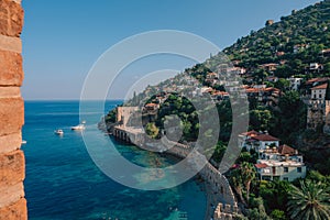 Alanya city, Turkey, view from red tower