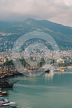 Alanya city, Turkey, view from red tower