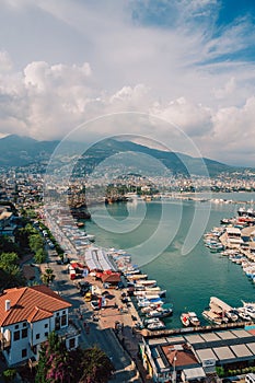 Alanya city, Turkey, view from red tower