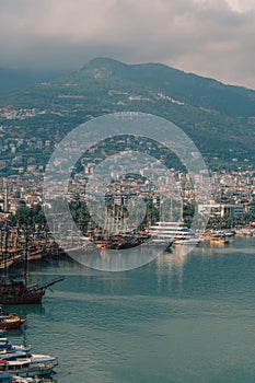 Alanya city, Turkey, view from red tower