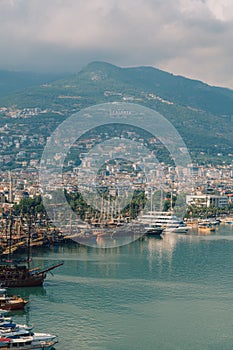 Alanya city, Turkey, view from red tower
