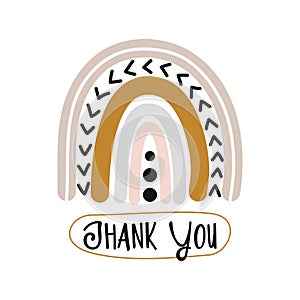 Thank you -  cute rainbow decoration