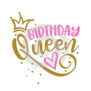 Birthday Queen - label, gift tag, text photo