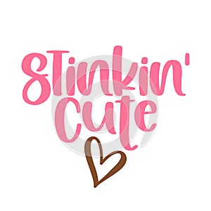 Stinking Cute - Adorable sassy text label for baby clothes photo