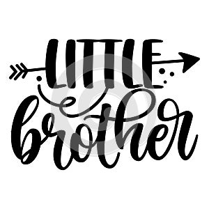Lil Bro, littlel Brother - Scandinavian style illustration text for family clothes photo