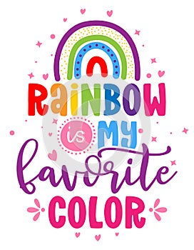 Rainbow is my favorite color - cute rainbow decoration photo