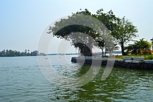 Beautiful scenery of backwaters