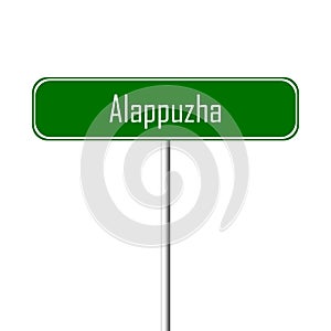 Alappuzha Town sign - place-name sign