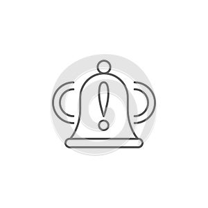 alarm, bell icon. Element of cyber crime icon. Thin line icon for website design and development, app development