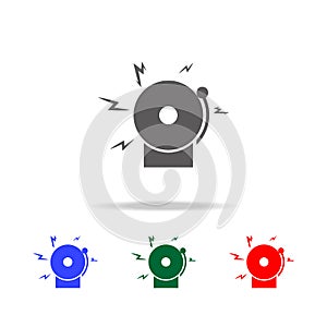 Alarm bell icon. Elements of firefighter multi colored icons. Premium quality graphic design icon. Simple icon for websites, web d