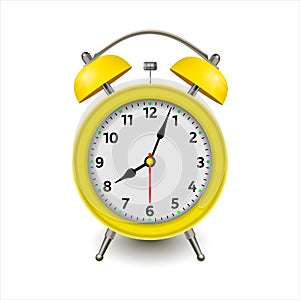 Alarm clock. 3d illustration isolated on white background.