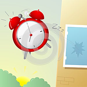 Alarm clock cartoon