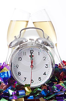 Alarm Clock with Champagne Glass