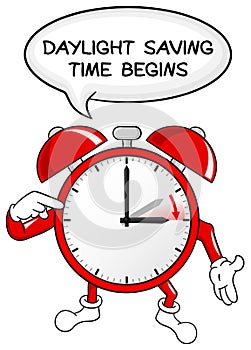 Alarm clock change to daylight saving time