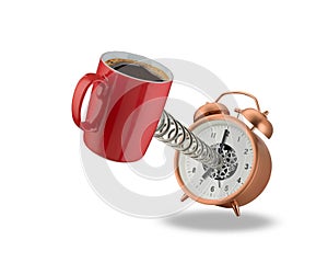 Alarm Clock and Cup Of Coffee