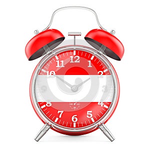 Alarm clock with flag of Austria, 3D rendering