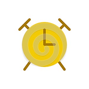 Alarm clock flat color ui icon