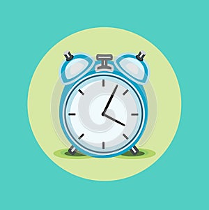 Alarm clock flat icon design