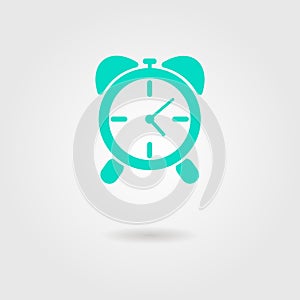 Alarm clock icon with shadow