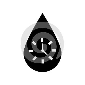 Alarm clock icon vector isolated on white background, Alarm clock sign , black time symbols