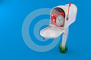Alarm clock inside mailbox