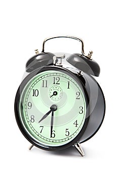 Alarm clock isolated over white