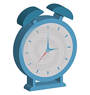 Alarm Clock Isolated Vector Icon Editable