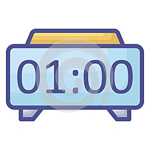 Alarm clock Isolated Vector Icon fully editable