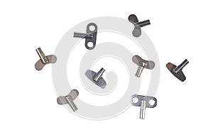 alarm clock key isolated on white