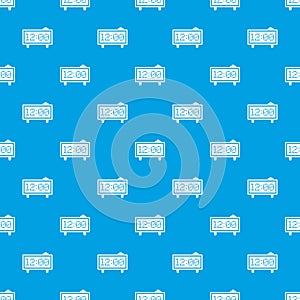 Alarm clock pattern seamless blue