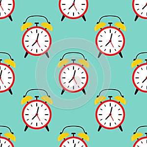 Alarm Clock Seamless Pattern