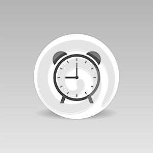 Alarm clock vector icon isolated. Vector illustration