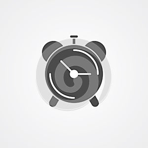 Alarm clock vector icon sign symbol
