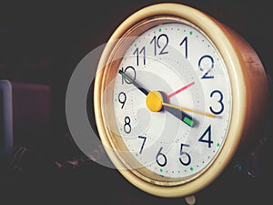 Alarm clock - A vintage alarmclock in a faded background with copy space