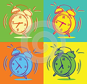 Alarm clocks vector