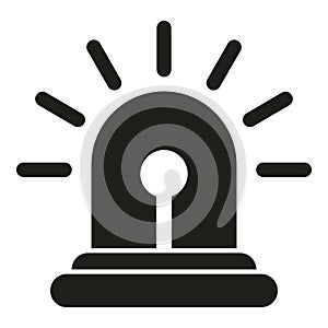 Alarm flasher icon simple vector. Help alarm
