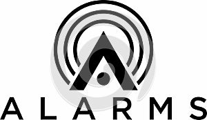alarm logo design concept vector