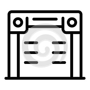 Alarm metal detector icon, outline style