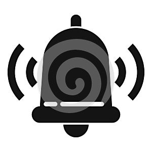 Alarm ringer bell icon simple vector. Secured coverage photo