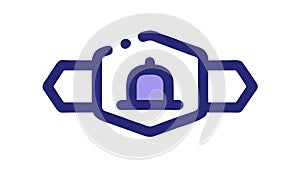 Alarm Security System Bell Icon, vector design Generative AI