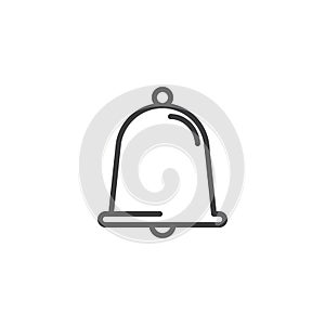 Alarm, service bell, handbell line icon