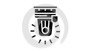 alarm signalization glyph icon animation