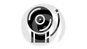 alarm signalization glyph icon animation