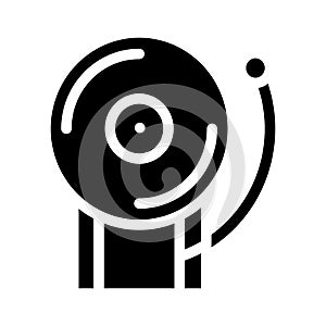 Alarm signalization glyph icon vector illustration isolated photo