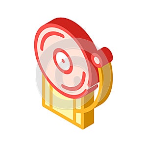 Alarm signalization isometric icon vector illustration isolated